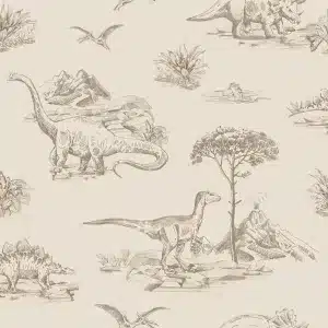 To the moon and back beige dinosaurus tapetti 139557.