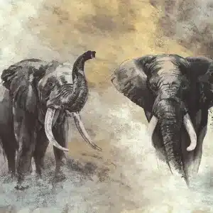 Travertino Elefantit kuvatapetti 33100